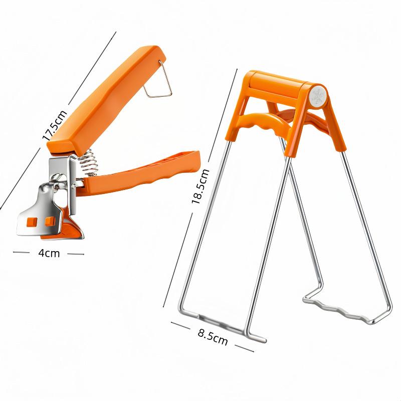 Silicone Non-Slip Anti-Scald Gripper Tongs for Kitchen Tray & Plate Lifting