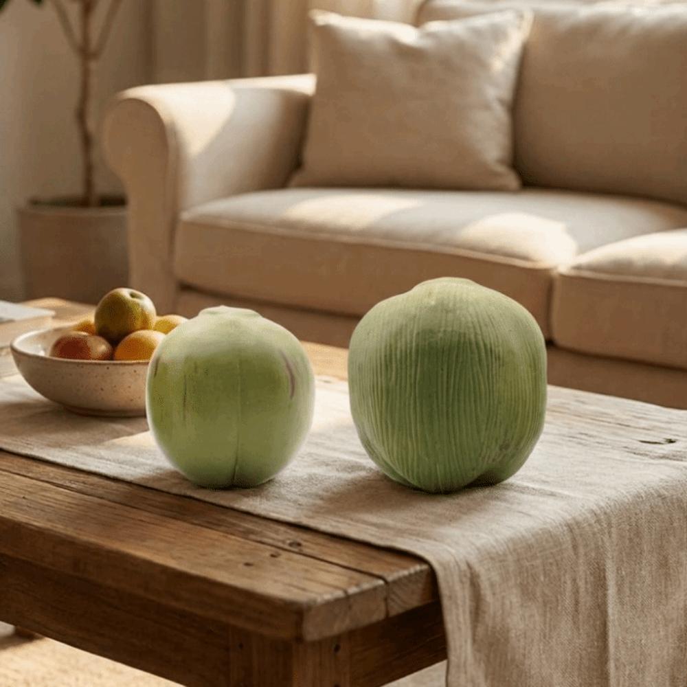 Green Artificial Coconut Plastic Fruit Ornament Fake Coconut Fruit Weddings