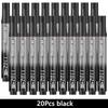 3-100 Pcs/Set Permanent Marker Pen Fine Point Waterproof Ink Thin Nib Crude Nib Black Blue Red Ink 2-3mm Fine Color Marker Pens