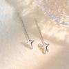 Asymmetrical Four-Pointed Star Elegant Women's Ear Thread Earrings