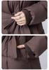 European Style 2025 Winter Stand Collar Cotton Jacket with Belt - Stylish, Chic Outerwear
