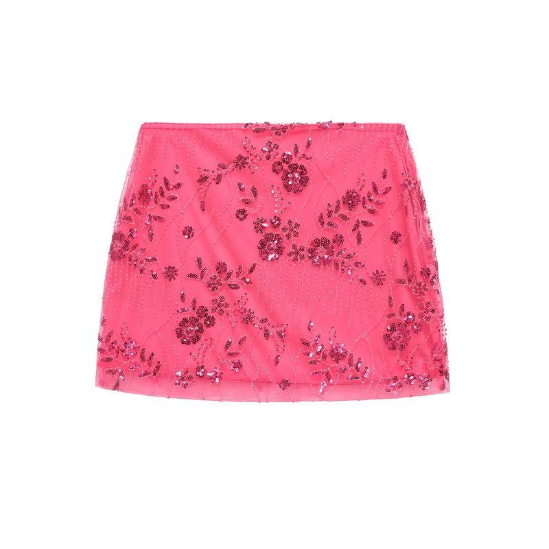 Kaslead New Women clothes Western Style Fashion Simple and Versatile Slim fit Short Pearl Skirt