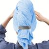 Toalha de cabelo em microfibra extra grande ultra absorvente com fecho de elástico, toalha de cabelo de secagem rápida tipo turbante