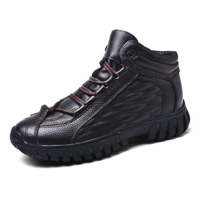 MCTIN Bottes de Neige Trekking Hiver Fourrure Chaude Bottes Pieds Nus Extérieur Bottines Cuir Cheville Homme Femme Chaussures de Randonnée