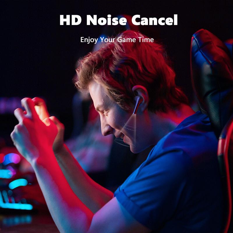 ONIKUMA Bezdrátová herní sluchátka 60MS HiFi Stereo Subwoofer s nízkou latencí Hudba Sluchátka do uší RGB osvětlení Sluchátka kompatibilní s Android IOS