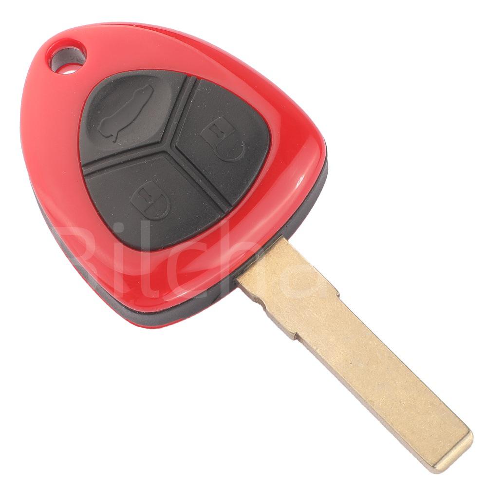 Compatible Replacement Shell for Ferrari 458 F430 612 Flat Blade Car Key (1/3 Button, HU66/HU47 Blank)