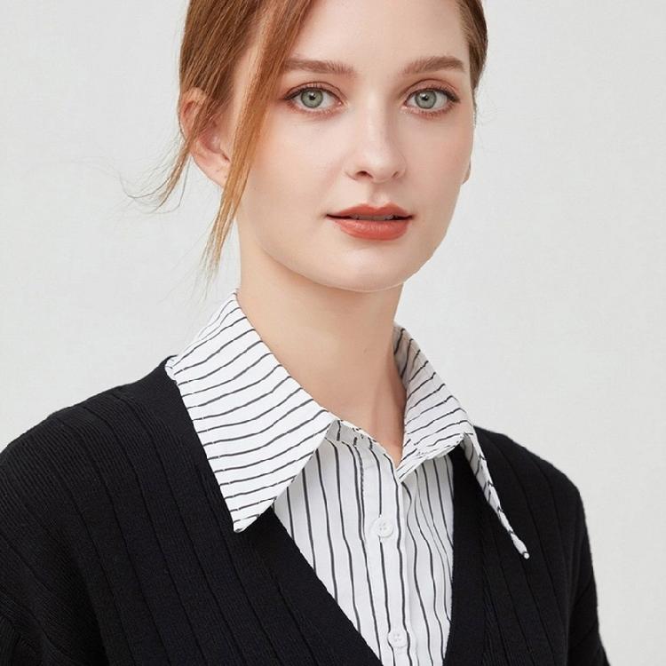 Fashion Versatile Wristband and Detachable Collar Set Shawl Versatile Lapel Detachable Collar Shawl for Dress Shirt
