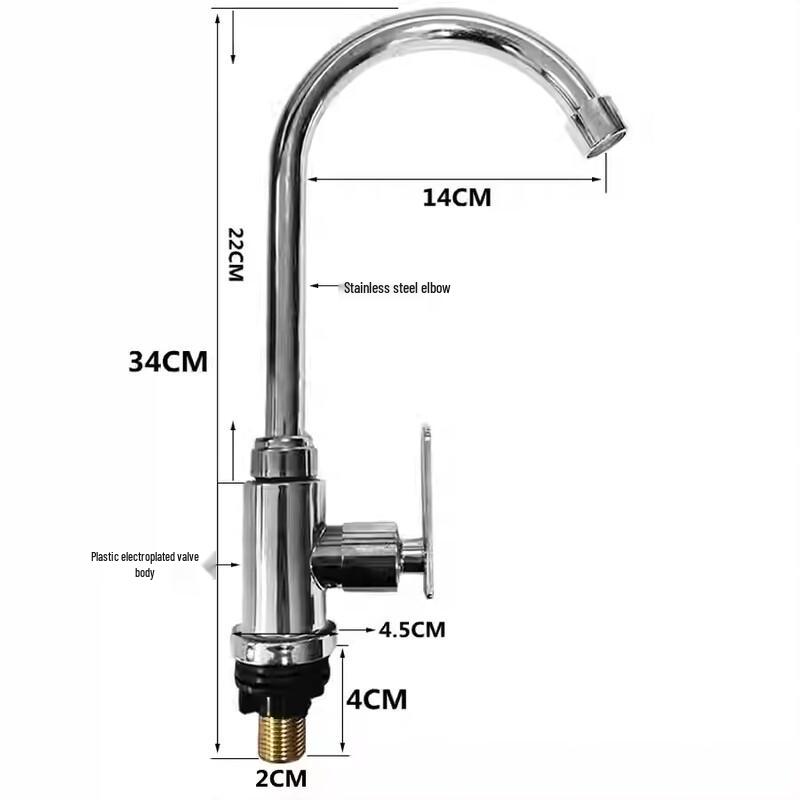TLXTPP Plastic Single Cold Water Kitchen Faucet