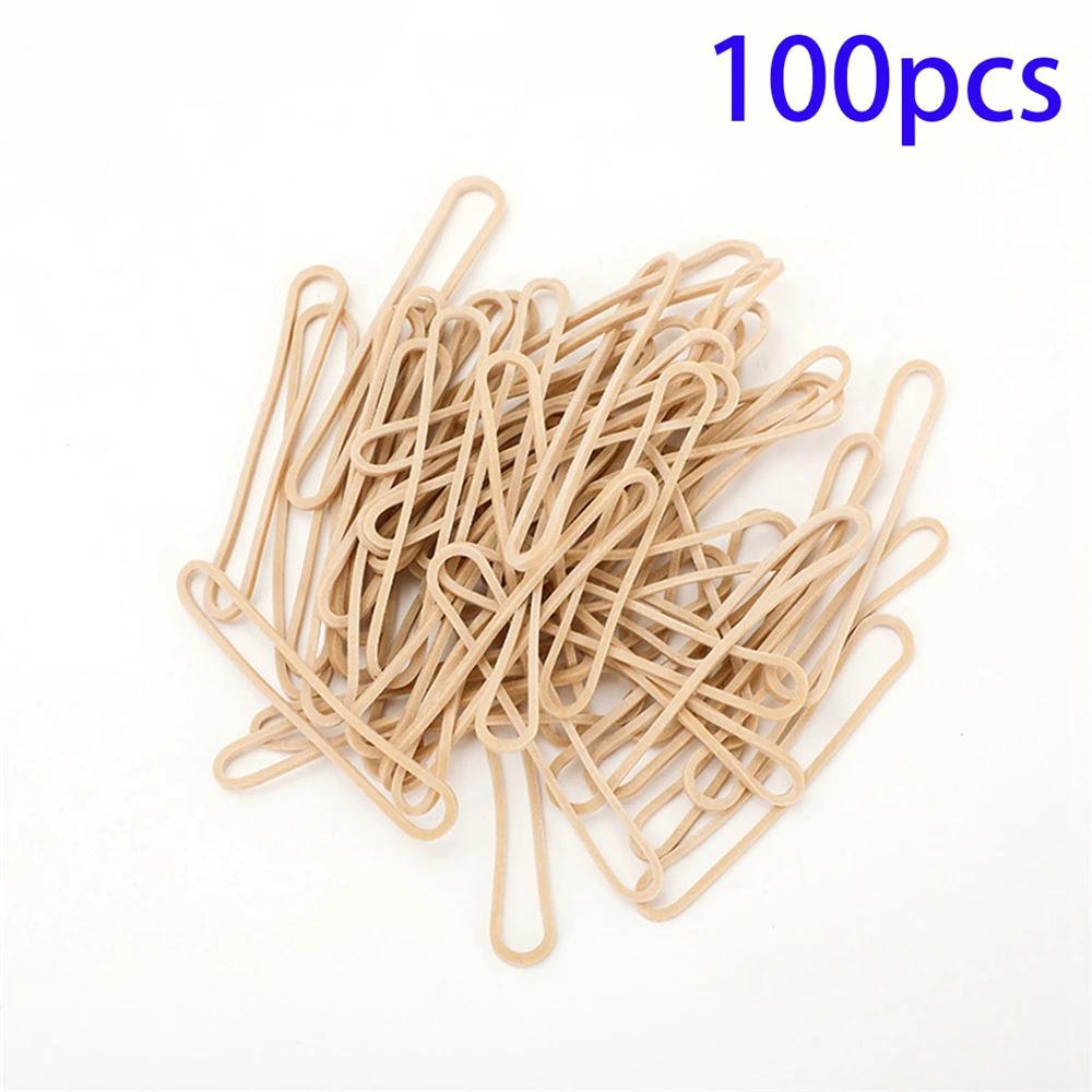 100 buc./lot benzi elastice de cauciuc colorate galbene, birou, acasă, inel industrial, suport pentru pachet de hârtie extensibilă, bandă de cauciuc