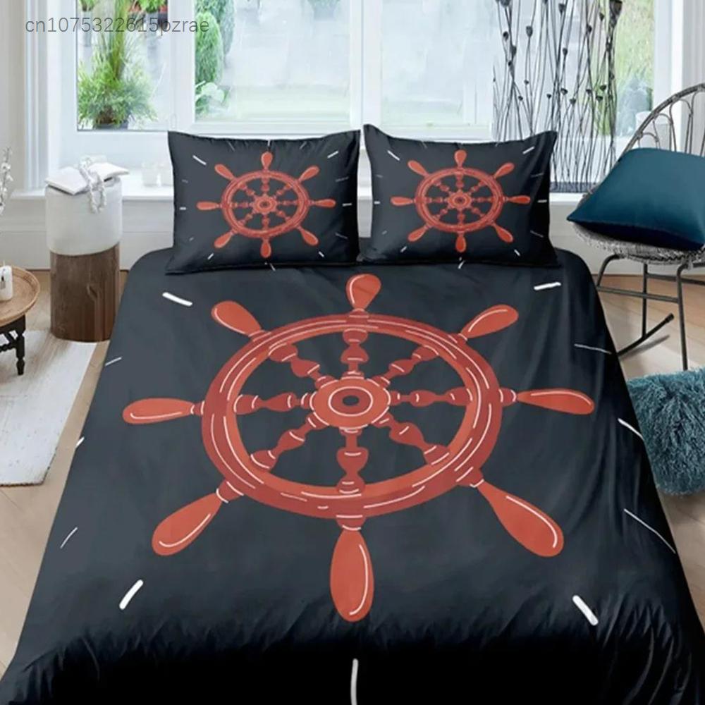 Luxury 3D Nautical Anchor Bedding Set Bedroom Soft Modern Bedspreads Comefortable Kids Duvet Cover Quilt Cover And Pillowcase