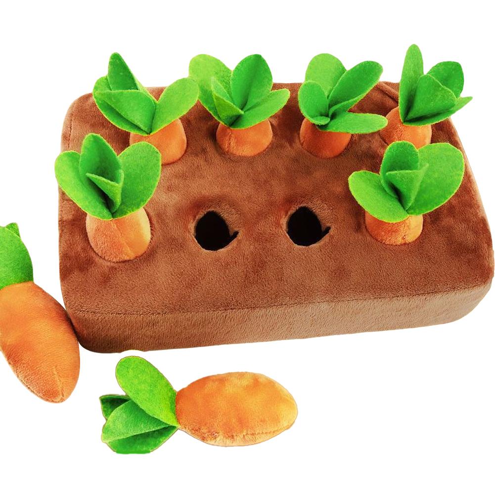 Plush Pull Out Carrot nteractive Training Toys for Small Medium Dogs Cats Bite Resistant Puppy Chew Toy Carrot Pulling Pet Toys