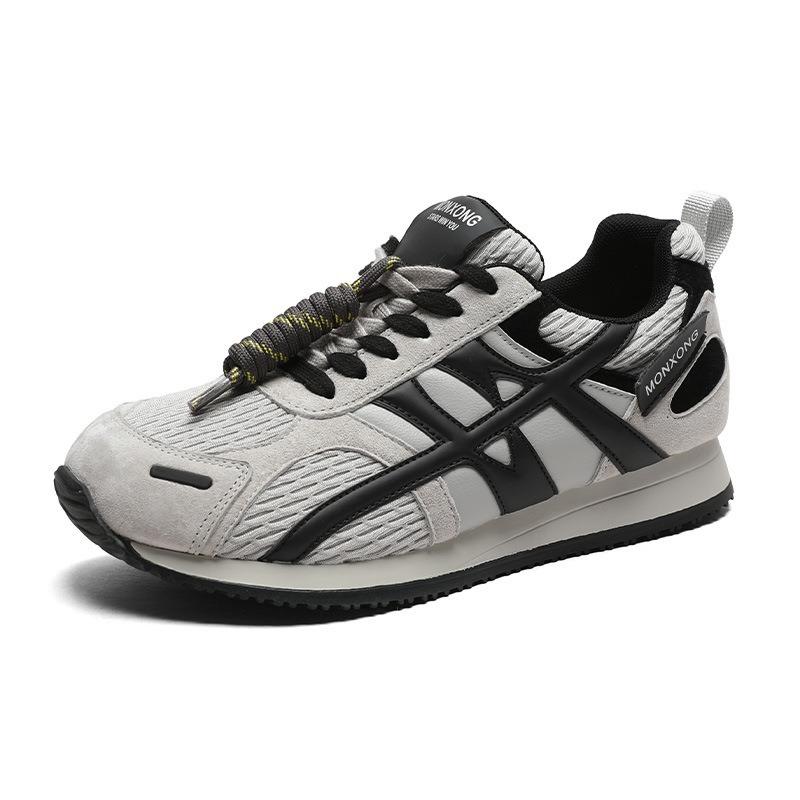 Lightweight and Breathable Dad Shoes Women's Autumn New Leather Mesh Splicing Comfortable and Versatile Leisure Sports