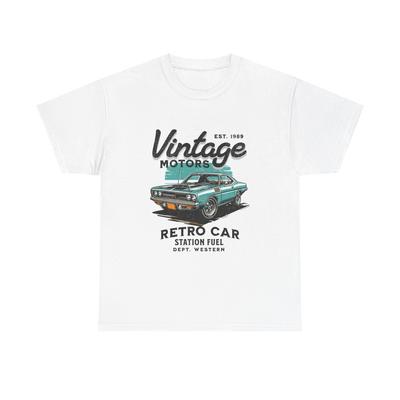 Vintage Motors Graphic T Shirt Retro Muscle Cars Unisex Heavy Cotton Tee Unisex T-Shirt