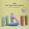 830Ml Large-Capacity Thermos Cup, Convenient Handle, One Cover, Double Drink Belt, Waist Cover, Water Cup, Large Hole Straw, Water Cup
