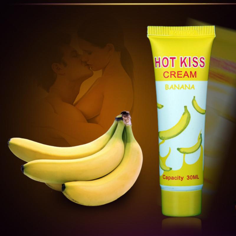30 ml Gleitmittel Bananencreme Essbares Körperfett Oral Vaginal Anal Gleitmittel für Sex Penis Massageöl