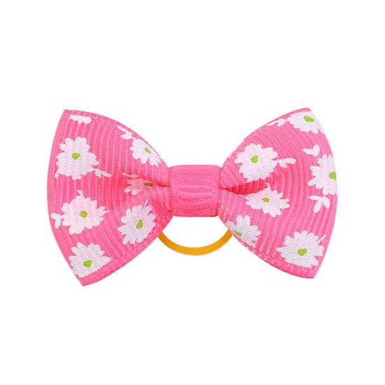 Pet Small Hair Bows with Rubber Bands Handmade Hair Bowknot Pet Accessories for Dog Puppy And Cat Grooming Supplies