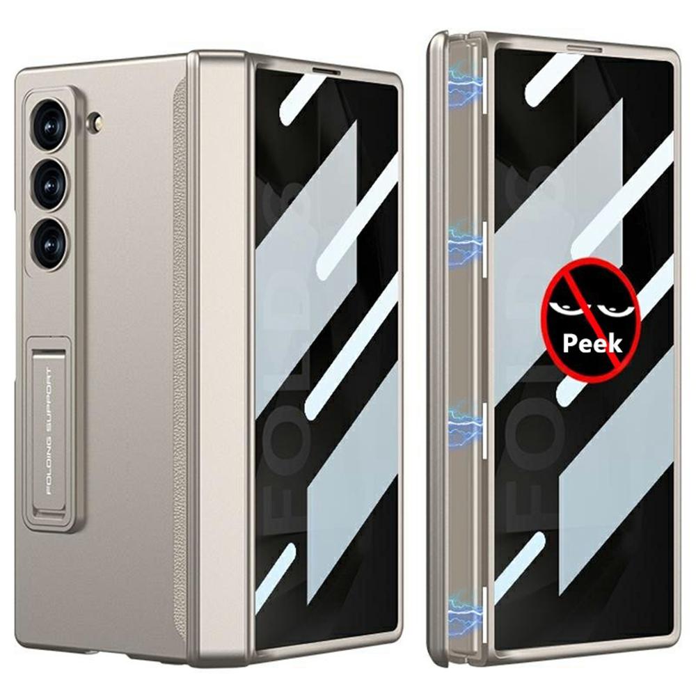 GKK For Samsung Galaxy Z Fold6 5G Case Magnetic Hinge Hard PC Phone Cover with Privacy Screen Film