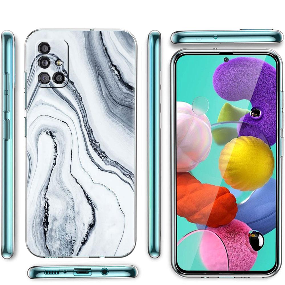 Marble Pattern Luxury Cool Clear Case For Samsung Galaxy A52 A12 A51 A32 A21s A71 A32 A22 A50 A70 A31 A72 5G Phone Cover