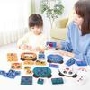 Kids Building Wooden Blocks Panda Expressions Matching Toy For Education Early