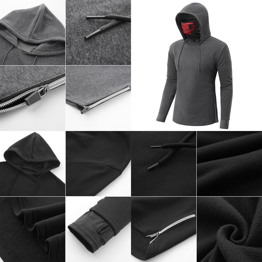 Comfortable Men's Drawstring Pullover Hoodie Sweater With Moisture Wicking
