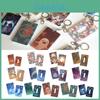 Genshin Impact Card Holder Keychain Pendant With Vibrant Klee Mona Hutao Xiao Ganyu Sayu Ning Design