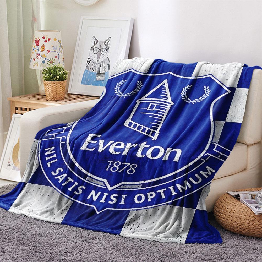 1PC Everton F.C Patterned Flannel Blanket Suitable For All Seasons for Home Decor Warmth and Comfort Gifts Holiday Present