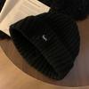 Simple and thick love knitted hat for girls, thickened and cute wool hat for autumn and winter, warm ear protection hat for men