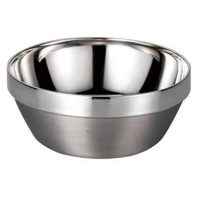 Outdoor CS Vacuum 13cm 420ml Silver Bowl/Dish Double-Walled Bowl, Diameter, Capacity, Stackable, Insulated, UE-4954