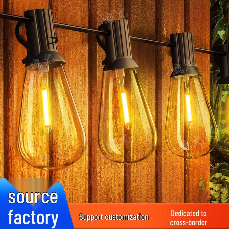 Cross-Border ST38 String Lights: Outdoor Waterproof LED for Camping, Tent, Courtyard, and Festival Decor