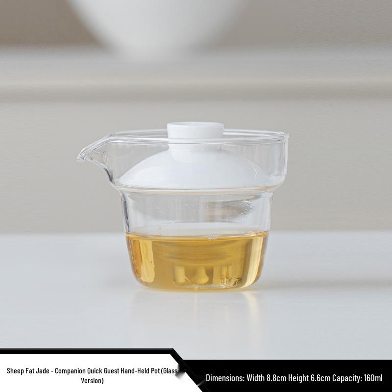 Xi Shi Jade Porcelain Teapot - Ink Wash Style Ceramic Pot for Women's Boutique Kung Fu Tea Set.