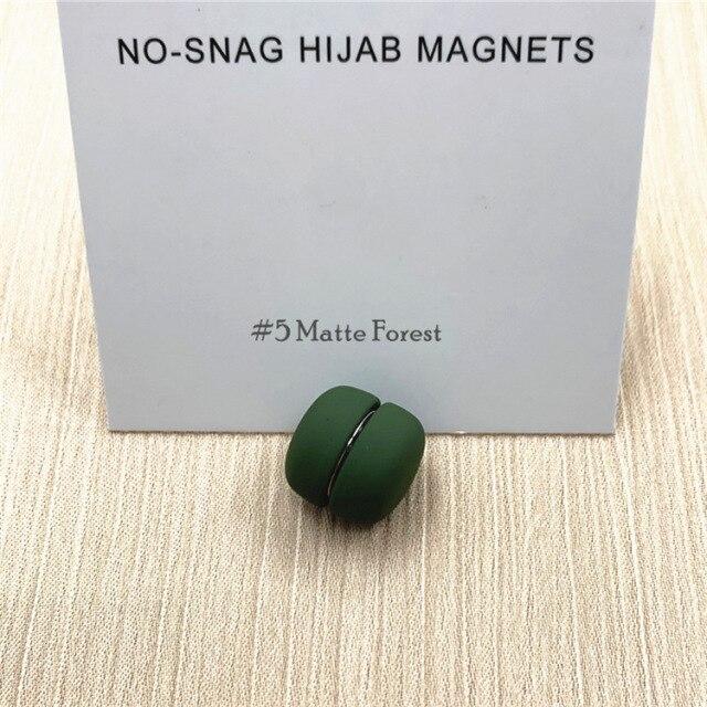 Matte Metall Hijab Schal Magnet Kein Haken Muslimische Frauen Magnetische Hijab Pins Islamische Pinless Sicherheit Kopftuch Broschen Zubehör