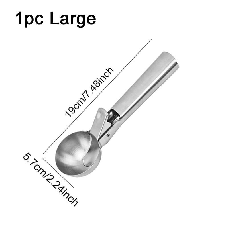 Stainless Steel Ice Cream Spoon Ball Digger Multifunctional Elastic Type Fruit Spoon Watermelon Household Kitchen Tools TMZ