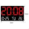 Alarm Clock Digital Multifunctional LED Display Temperature Kids Adults Wall