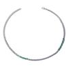 1pc Emerald Zircon Inlaid Snake Bone Chain Necklace for Women Couples Temperament Gorgeous Wedding Jewelry Gift Party Accessories
