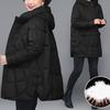 Women Winter Warm Hooded Down Cotton Parka with Pockets