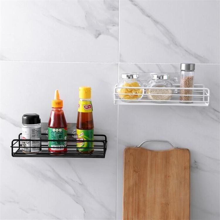 Punch-Free Multifunctional Iron Bathroom and Kitchen Storage Rack