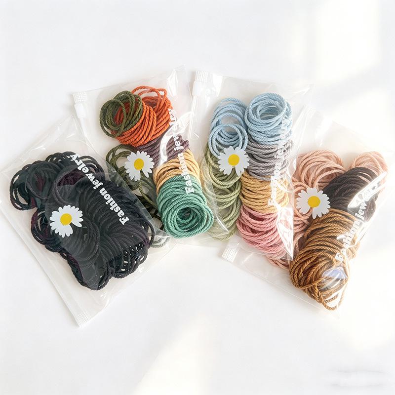 Net Celebrity High Elasticity Thin Hair Tie - Small Circle Style for Girls