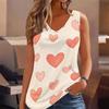 3D Heart-shaped Pattern Printed Tank Tops for Women Workout Yoga Gym Printed Summer Sport Shirts Plus Size Vests