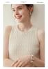 New Arrival: Women's 100% Pure Cashmere Sleeveless Cable Knit Sweater Vest, Round Neck for Autumn/Winter 2025