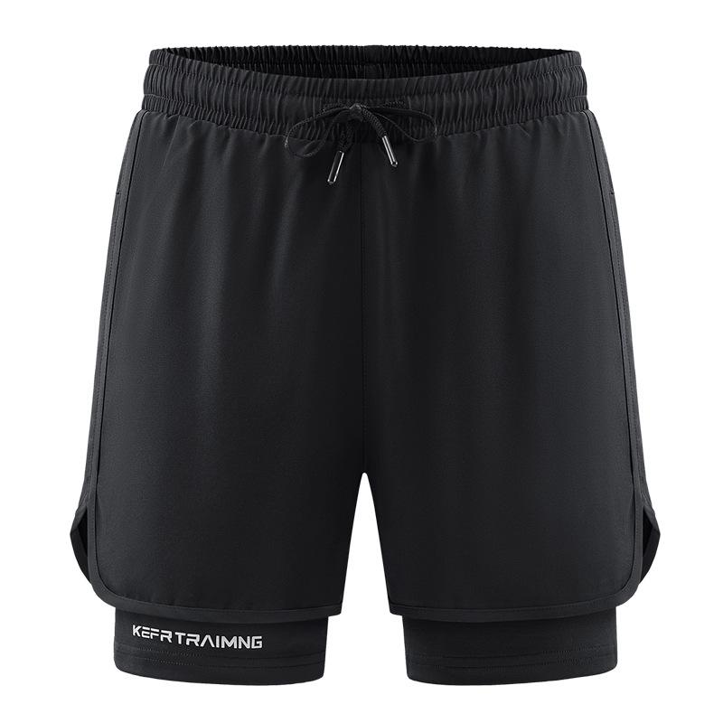 Unisex Quick-Dry Two-Piece Style Summer Sports Shorts for Running and Training