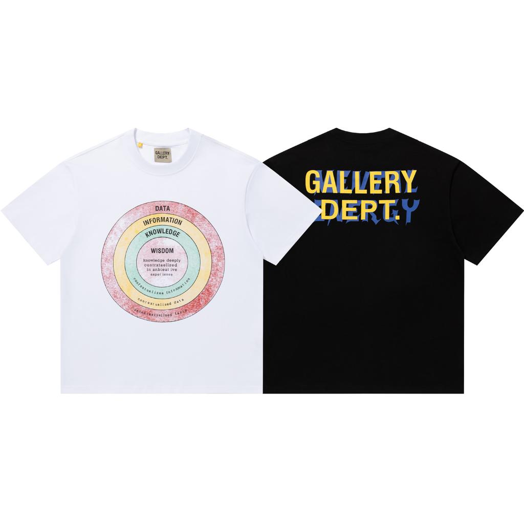 Cross-border European and American trendy brands Gallery Dept Skull letter pattern printed short-sleeved t-shirt Men's and women's high  half-sleeves