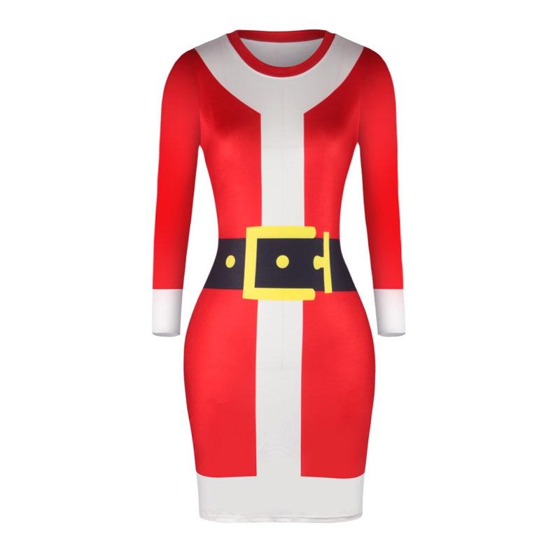 Stylish Knitted Christmas Elf Jumper Dress For Women With Classic Print Design
