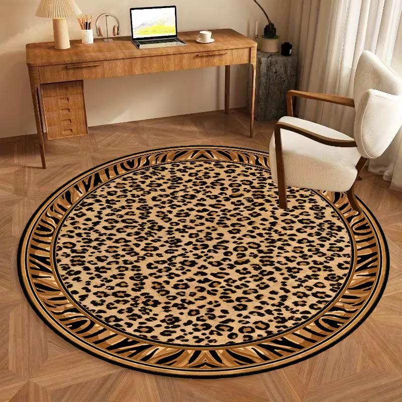 Bohemian Mandala Design Runder Außenbereich Teppich Rutschfest Waschbarer Teppich für Wohnzimmer Schlafzimmer Hand für Café Restaurant Dekor
