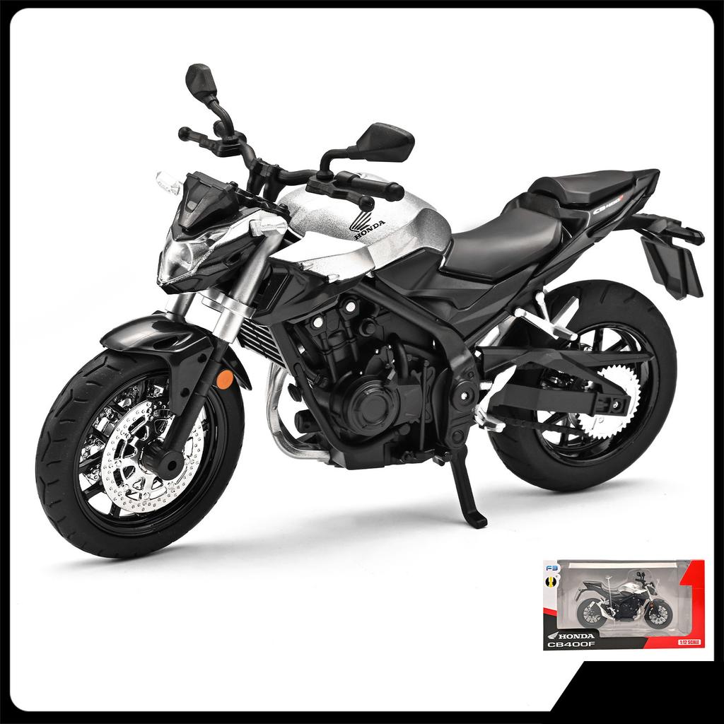 1/12 HONDA CB400F Alloy Sports Motorcycle Model Diecasts Street Racing Motorcycle Model Simulation Sound and Light Kids Toy Gift