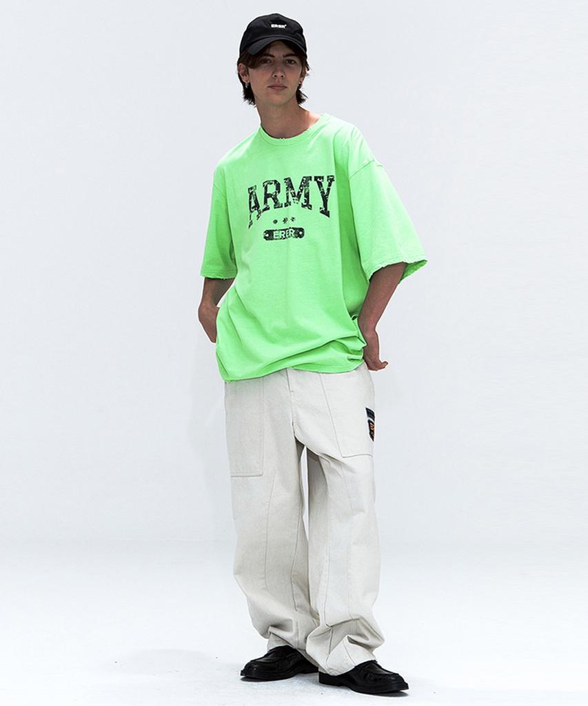 ERER [Un] Army Graffiti T-Shirt Neon Lime