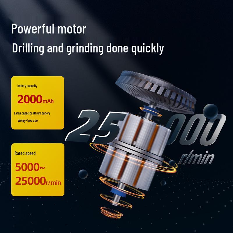 Deli Electric Grinder & Screwdriver: Mini Wood Carving, Jade Cutting, Handheld Drill for Grinding & Polishing.