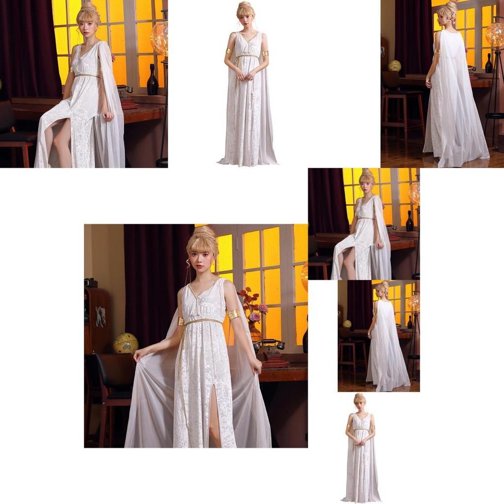 Goddess Inspired Dress With Stretch Polyester Fabric For Stage Performances And Cosplay Events