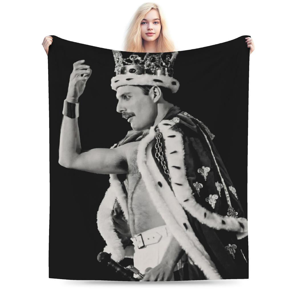 Warm Soft Blanket Kids Adult Picnic Singer Freddie Mercurys Bedding Throws Bedspread For Living Room Novelty Sofa Bed Cover