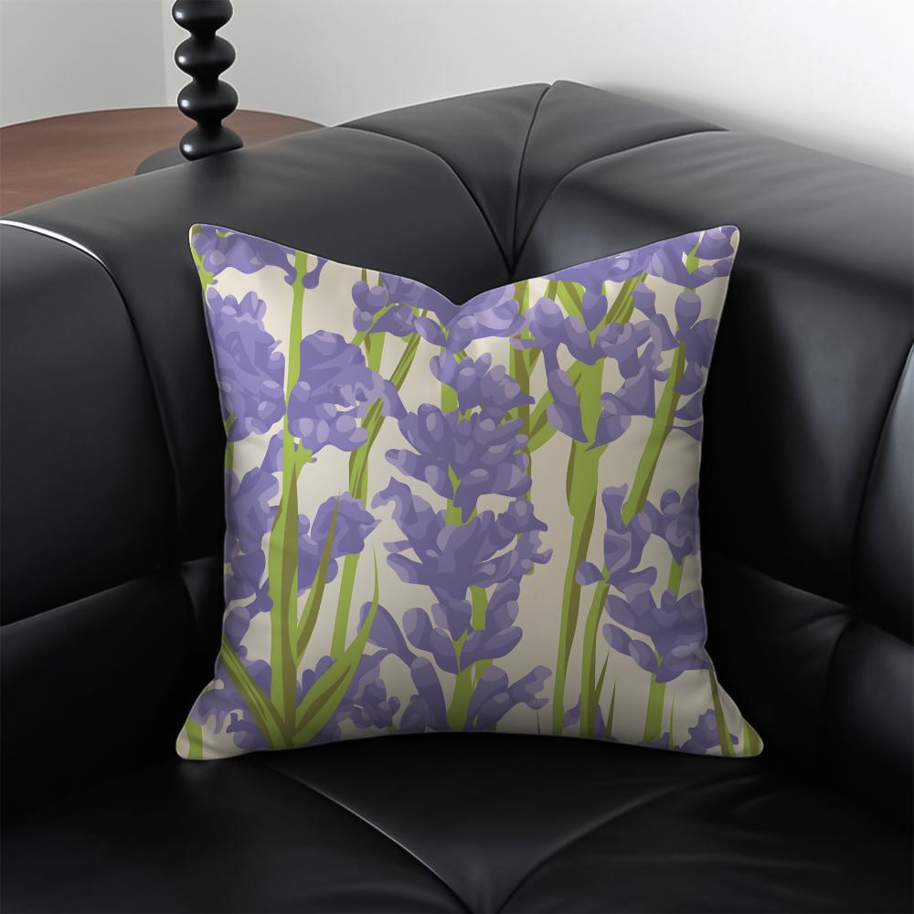 Fun Nostalgic Endearing 0Oyajitchi Pattern Cushion Cover Pillow Case Antidustmite Invisible Zipper Silky Plush Cushion
