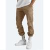 Calça cargo masculina com cordão, calça larga com muitos bolsos, calça casual, calça de moletom, microelástica, cintura média, algodão, linho